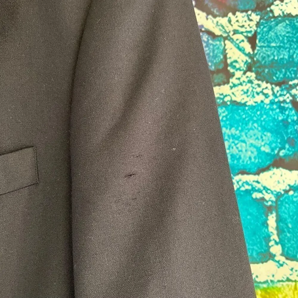 Vintage Polo University Club Ralph Lauren Gold Button Blazer Jacket Coat Wool